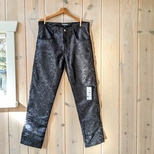 NWT Darkrock Black Brocade Victorian Toursers Mens Pants 38 XL